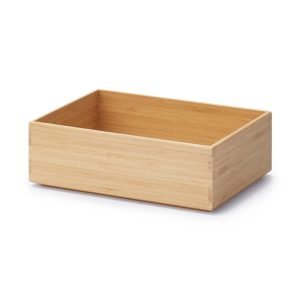 Stackable Bamboo Box - Half - Small W10.2 x D7.3 x H3.3"