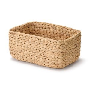 Water Hyacinth Basket - Rectangle - Medium W13.4 x D9.1 x H6.3"