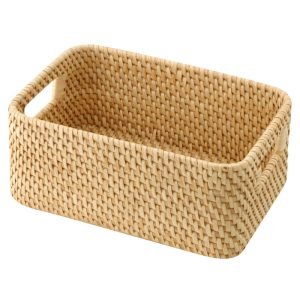Rattan Stackable Box With Handle